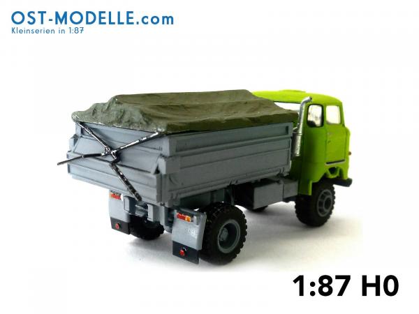 IFA W50LA ND 3-Seitenkipper hoher Bordwand offener Plane